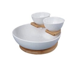Arlet 2 tier round chip & dip server