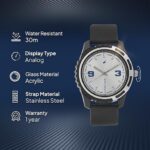 Fastrack Bare Basics Quartz Analog Silver Dial Black Plastic Strap Watch for Guys - NS3114PP02